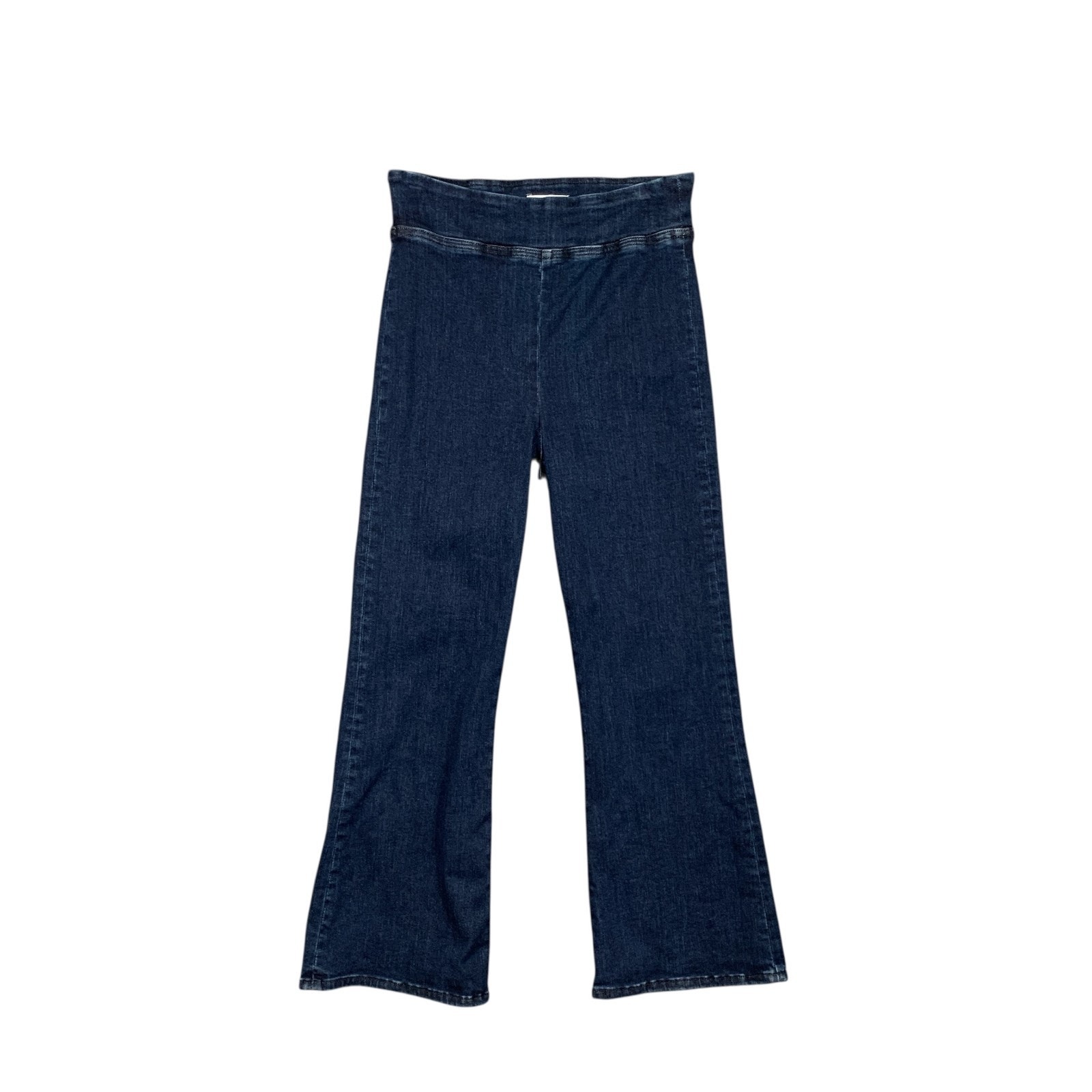 Frame Jeans Womens 2 Denim Jet Set Crop Mini Boot Cut Pull On Extended High Rise